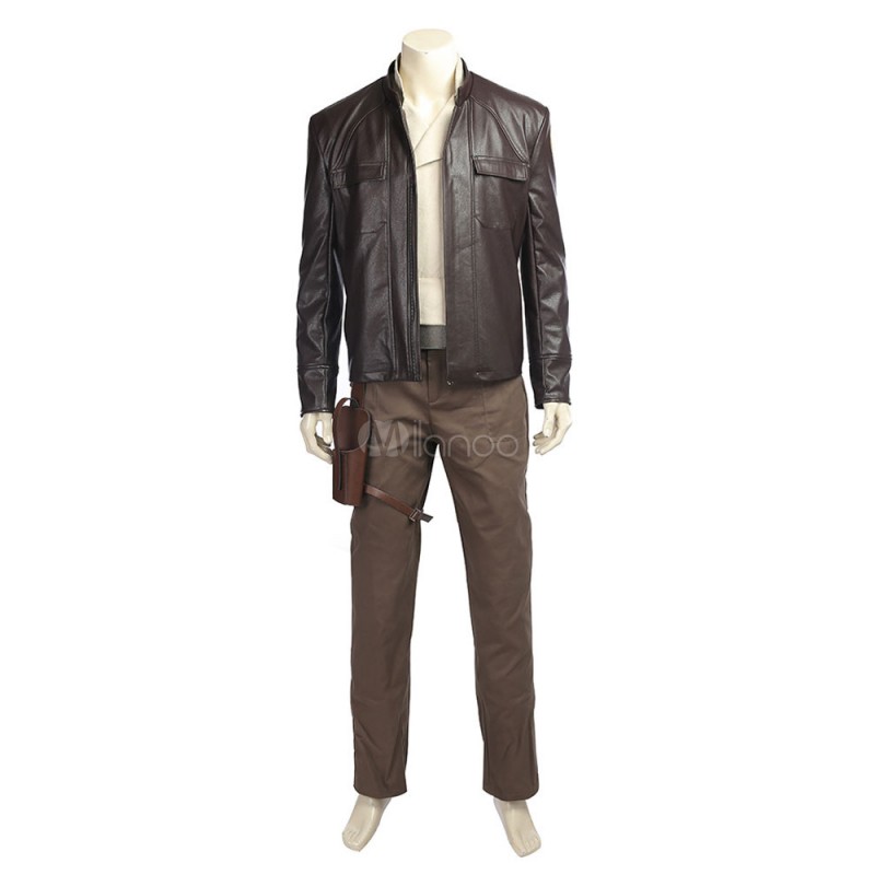 Guerre Stellari set in pelle scamosciata pantaloniaccessoricamiciacinturacappotto Film Costumi Cosplay Halloween