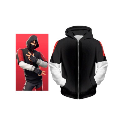 Fortnite Samsung S10 Ikonik Skin Hoodie Gioco Costumi Cosplay Halloween