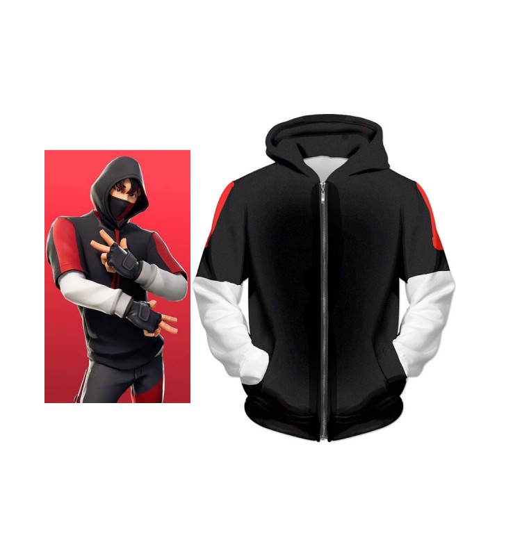 Fortnite Samsung S10 Ikonik Skin Hoodie Gioco Costumi Cosplay Halloween