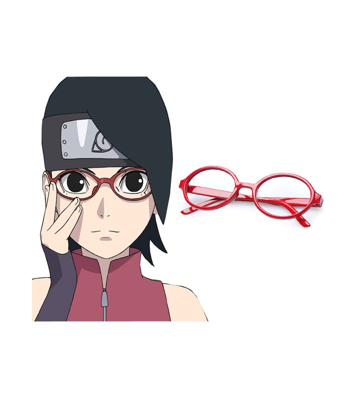 Costume Carnevale Accessori occhiali rossi per cosplay di Naruto Uchiha Sasuke Halloween