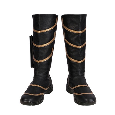 Carnevale Marvel Film Cosplay Avengers 4 Endgame Hawkeye Clinton Barton Stivali neri Cosplay Carnevale Carnevale