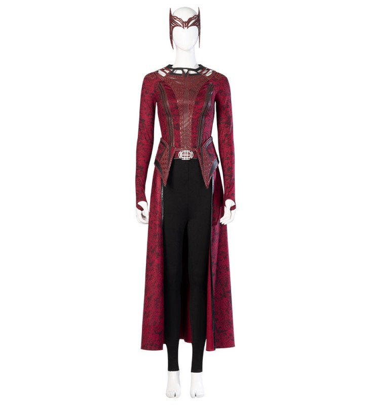 Marvel Comics Doctor Strange Film Scarlet Witch Wanda Django Maximoff Costumi Cosplay senza scarpe e mantello Carnevale Halloween