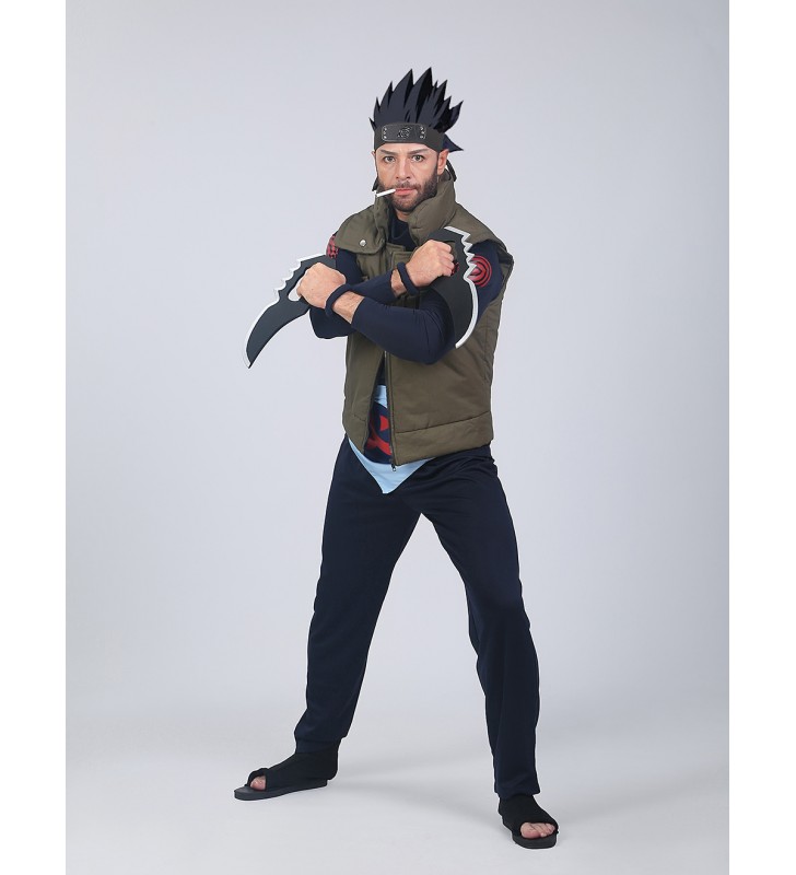 Costume Carnevale per 2023 di Naruto Sarutobi Asuma Costumi Cosplay Halloween
