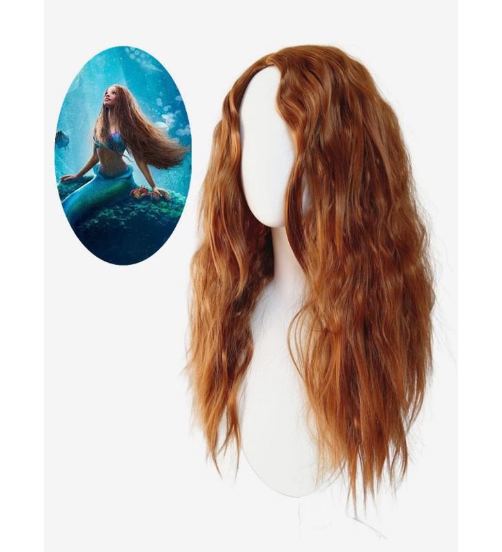 Disney Cartoon Little Mermaid Film 2023 Principessa Ariel Cosplay Parrucca Carnevale