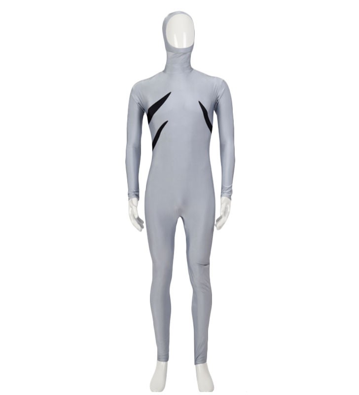 Power Rangers Grigio Lycra Spandex TV Drama Set Costumi Cosplay Halloween