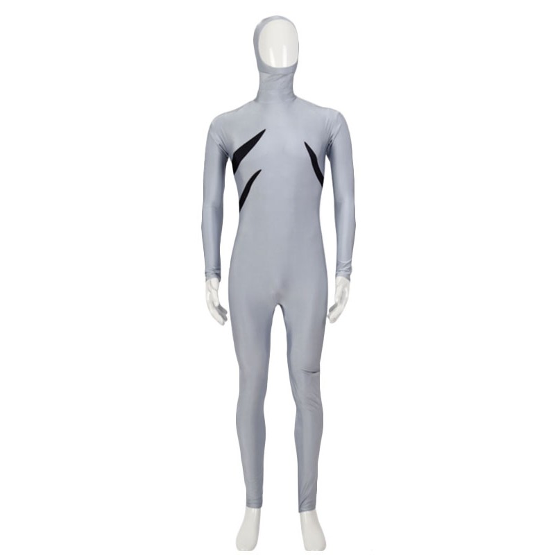 Power Rangers Grigio Lycra Spandex TV Drama Set Costumi Cosplay Halloween