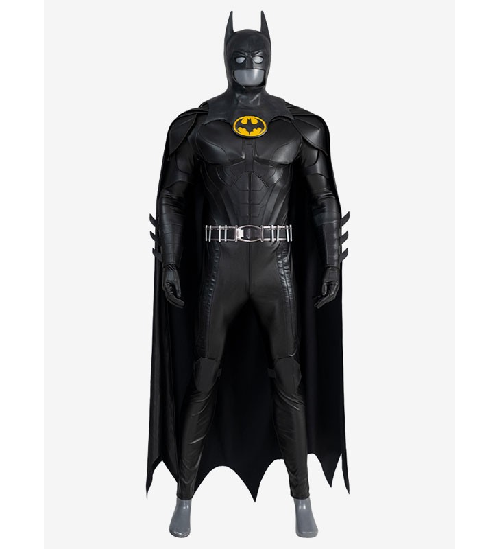 DC Comics The Flash Movie Cosplay Batman Bruce Wayne Michael Keaton Interi costumi cosplay senza scarpe Carnevale Halloween