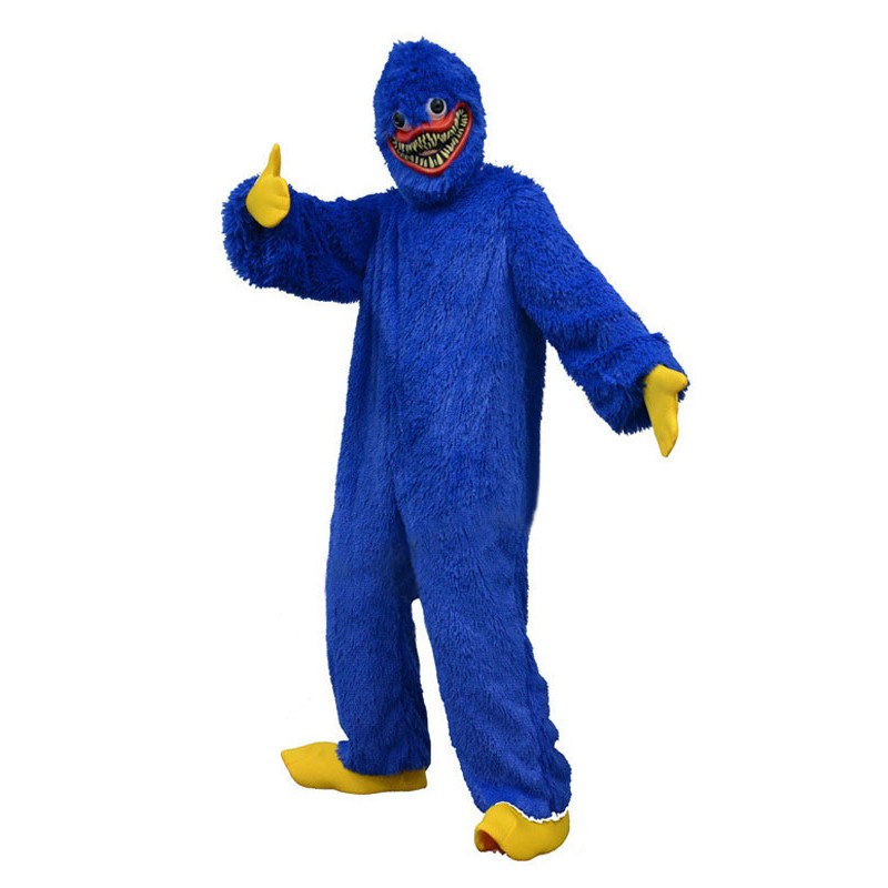 Poppy Playtime Huggy Wuggy Costume Plush Dress Game Fans Party Mardi Gras Cartoon Jumpsuit Halloween