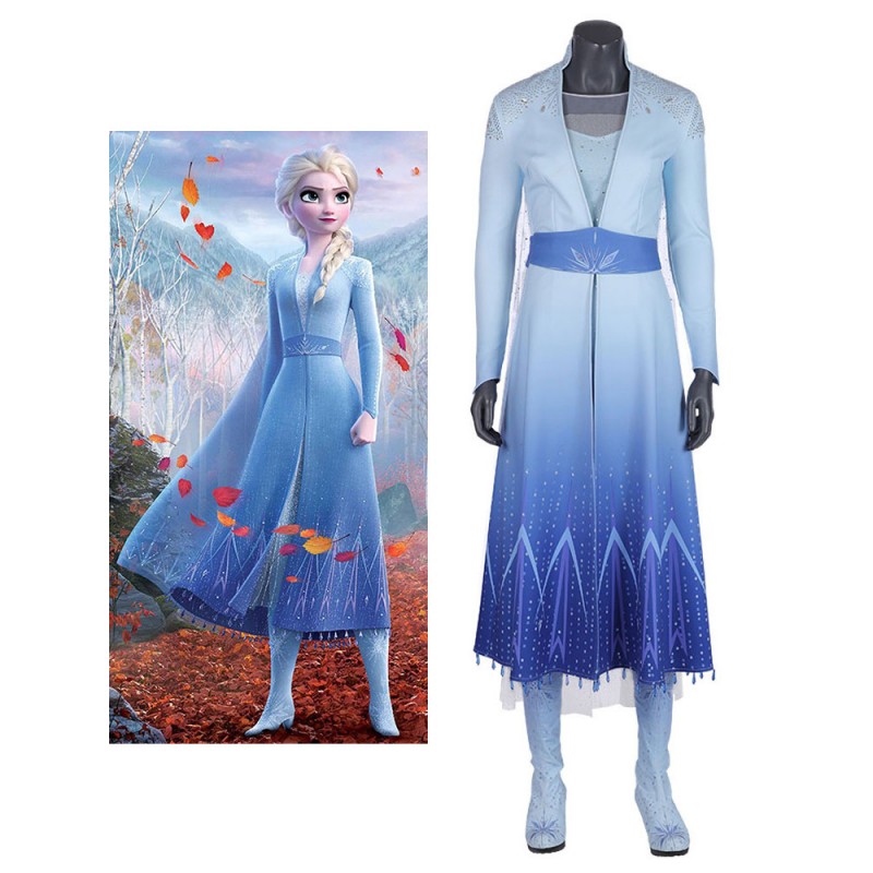 Frozen 2 Principessa Elsa Disney Cartoon Costumi Cosplay Carnevale