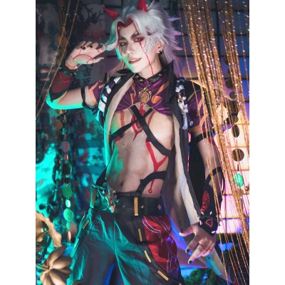 Genshin Impact Arataki Itto Costume Mihoyo gioco Set completo Costumi Cosplay