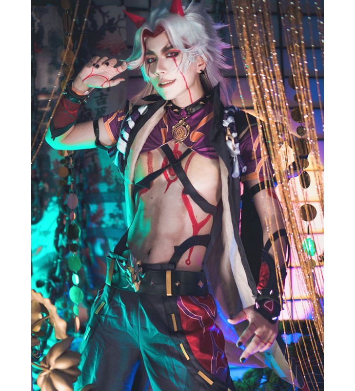 Genshin Impact Arataki Itto Costume Mihoyo gioco Set completo Costumi Cosplay