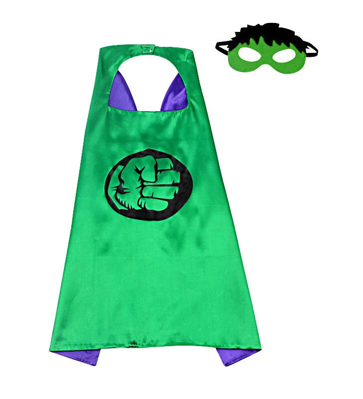 Marvel Comics Hulk Robert Bruce Banner Kid Cosplay Mantello e maschera per gli occhi
