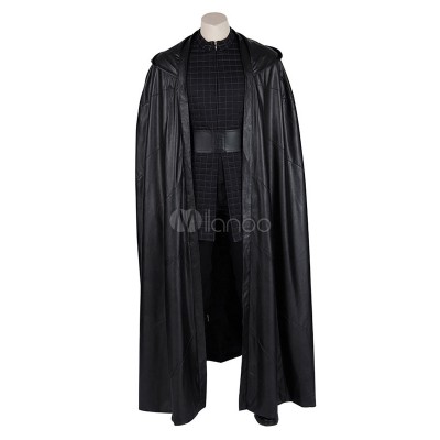 Star Wars Cosplay Star Wars: The Rise Of Skywalker Kylo Ren Black Outfit Cloak Faux Leather Deluxe Edition Costumi Cosplay Halloween