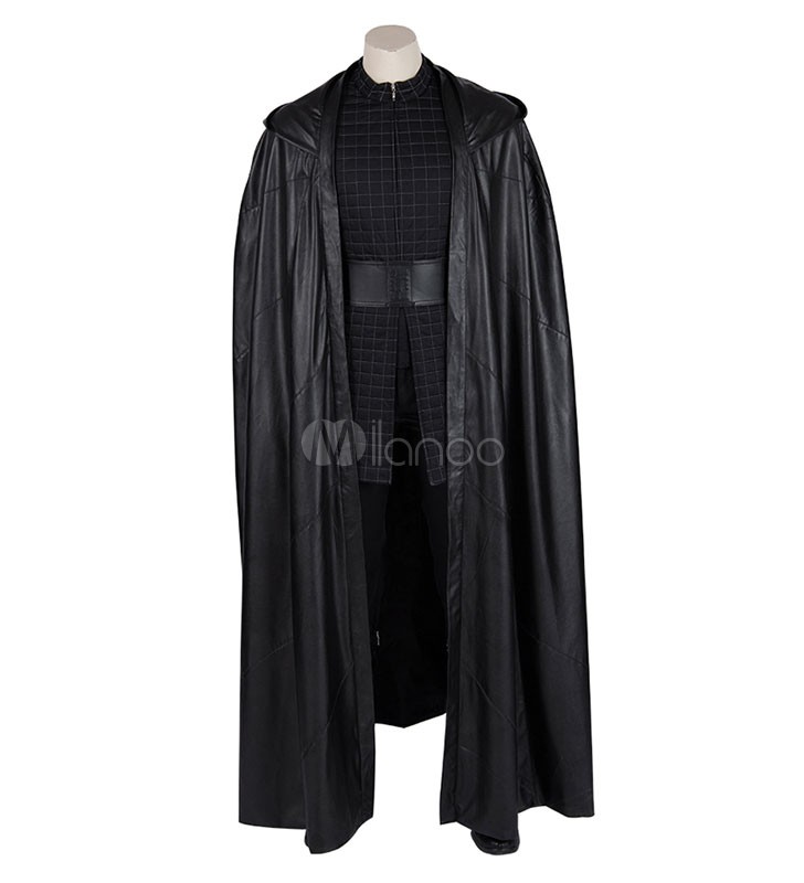 Star Wars Cosplay Star Wars: The Rise Of Skywalker Kylo Ren Black Outfit Cloak Faux Leather Deluxe Edition Costumi Cosplay Halloween