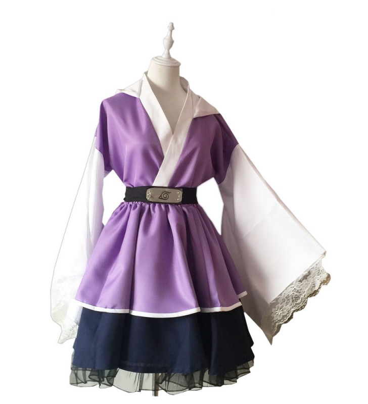 Naruto Hyuuga Hinata Kimono Lolita Dress di Costumi Cosplay Carnevale Halloween