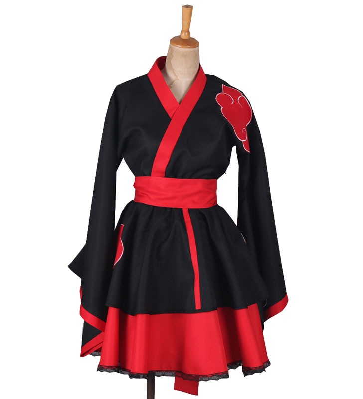 di Naruto Akatsuki Lolita Dress Costumi Cosplay Halloween