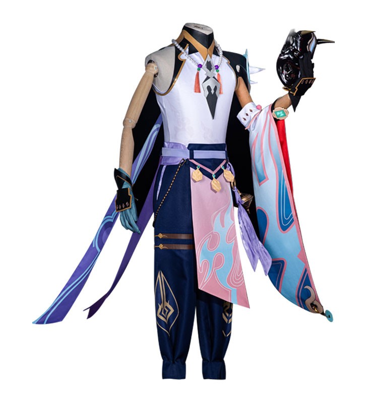 Genshin Impact Xiao Set completo Gioco Outfit Costumi Cosplay Halloween