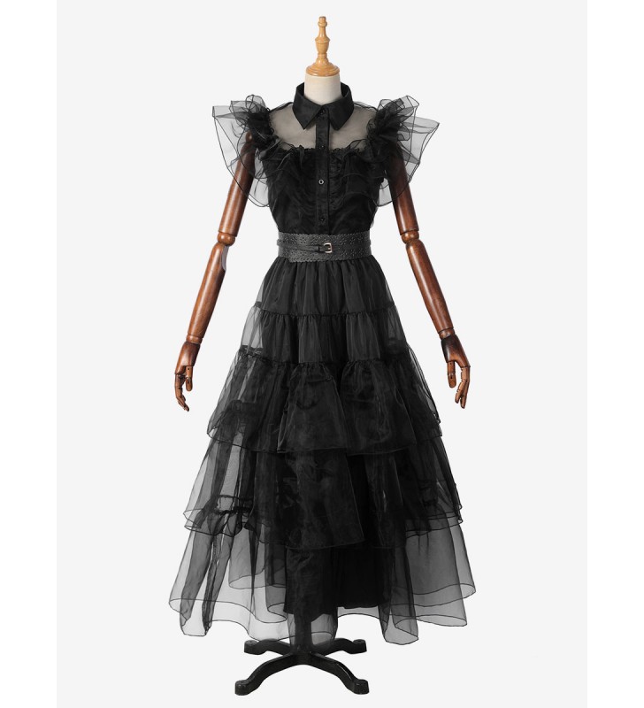 Mercoledì The Addams Family Wednesday Iconic Dance Scenes Prom Dress Halloween