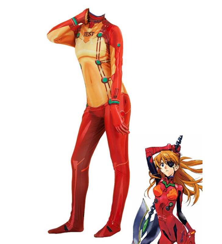 Costume Carnevale Nuovi costumi cosplay di Genesis Evangelion Soryu Asuka Langrey Tuta rossa body per bambini Nuovi costumi cosplay di Genesis Evangelion Halloween