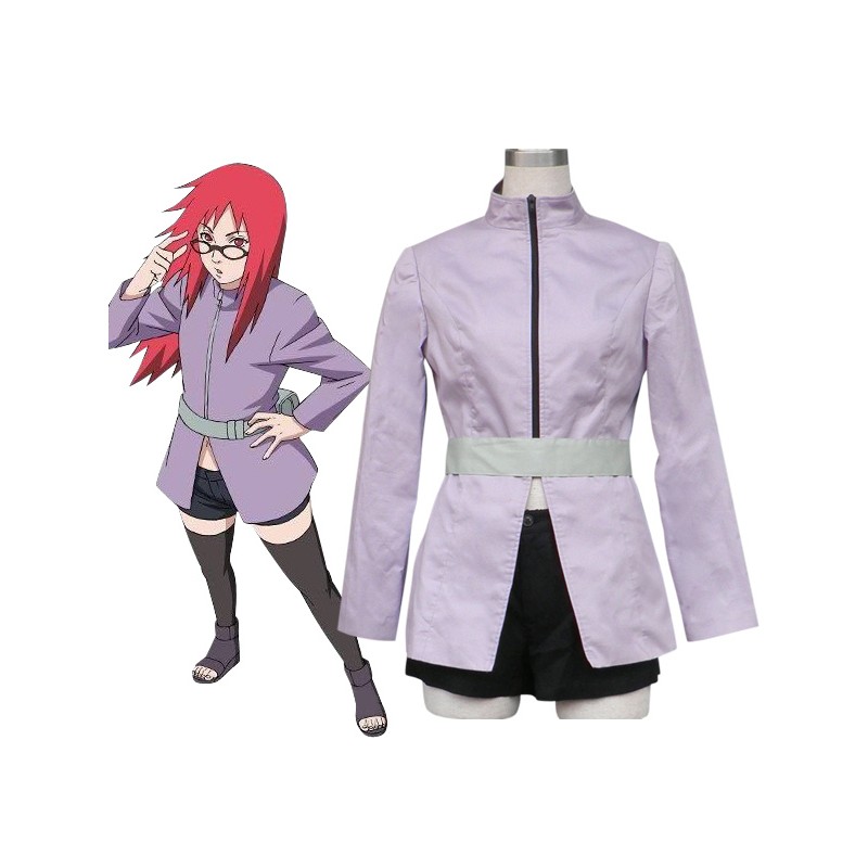 Naruto Karin Anime con cintura e pantaloncini Carnevale Costumi Cosplay Carnevale