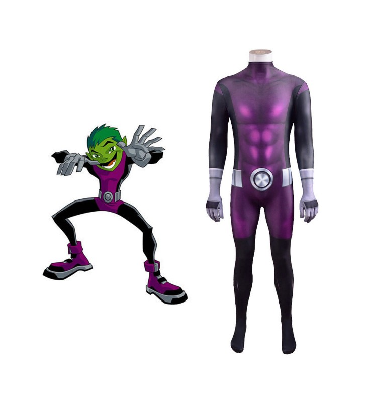 DC Comics Teen Titans Beast Boy Costumi Cosplay Carnevale Halloween