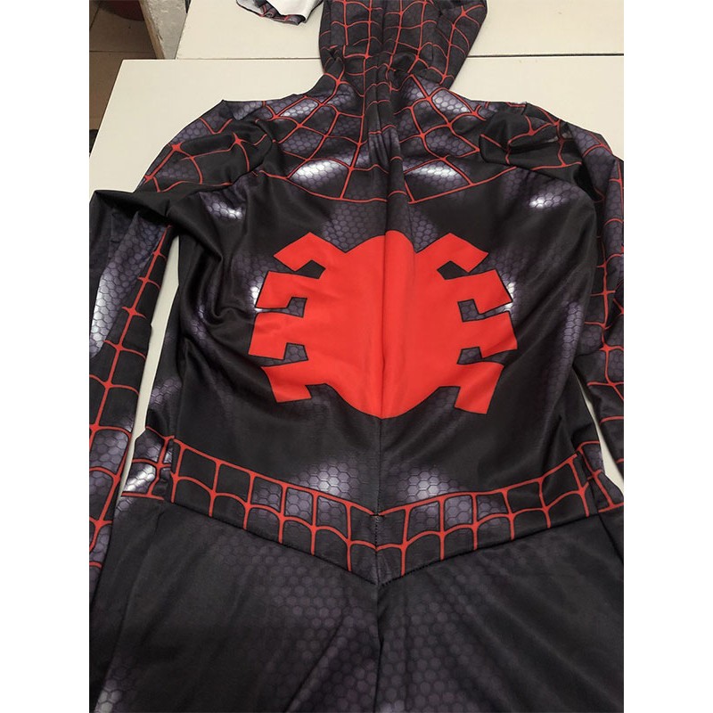 T-shirt maglietta bianca rosso nera con logo di spider-man