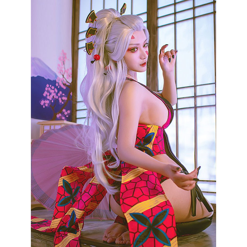 Demon Slayer Kimetsu No Yaiba Oni Daki Set Completo Costumi Cosplay Carnevale Halloween