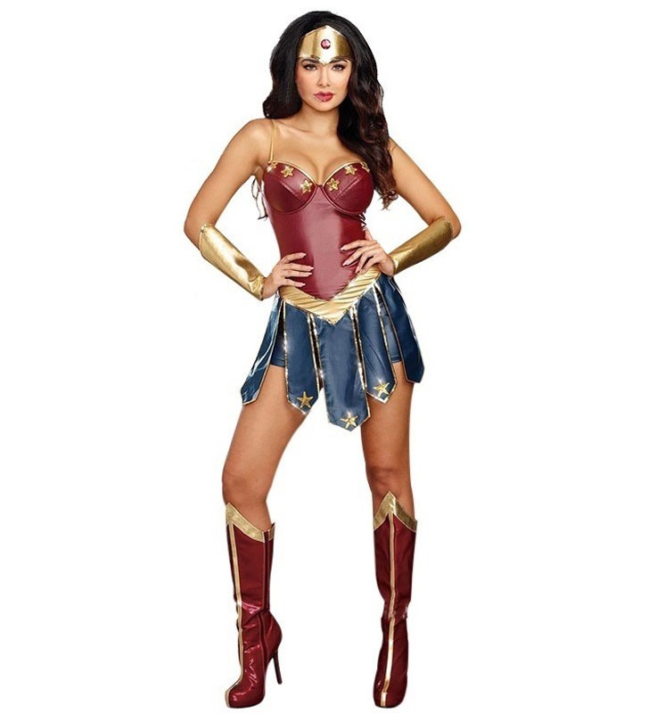 Carnevale Costumi marrone scuro di poliestere con blocchi di colore per le vacanze supereroi coprimanicheaccessori per la testaabito Carnevale Halloween