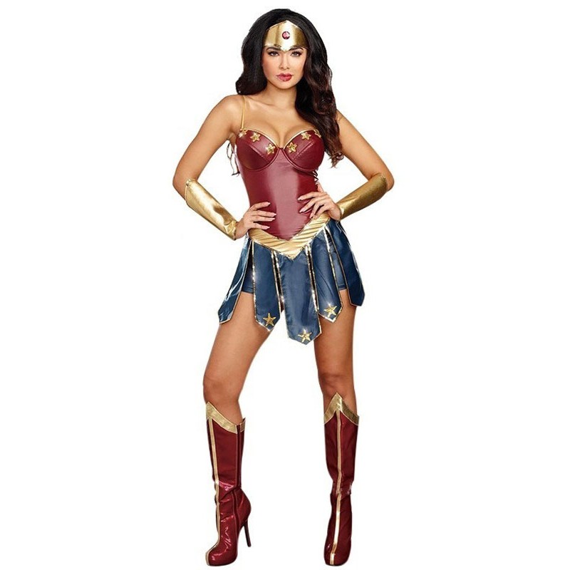 Carnevale Costumi marrone scuro di poliestere con blocchi di colore per le vacanze supereroi coprimanicheaccessori per la testaabito Carnevale Halloween