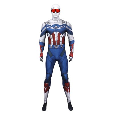 Costume da supereroe unisex Tuta intera in lycra spandex di blu scuro Halloween