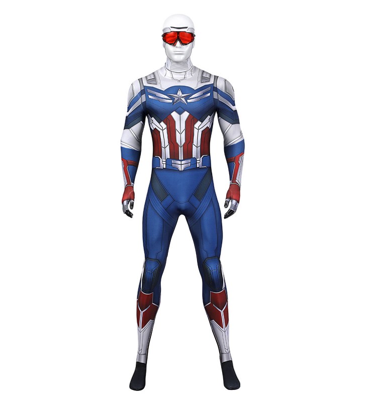 Costume da supereroe unisex Tuta intera in lycra spandex di blu scuro Halloween