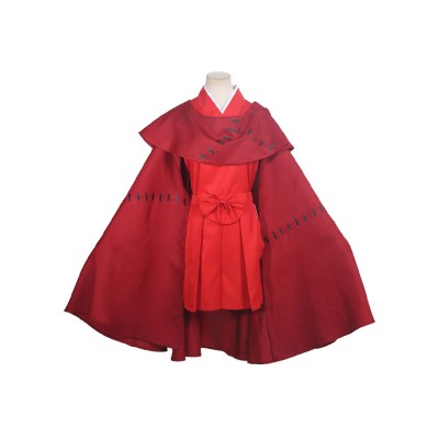 Yashahime Princess Half Demon Monoha Red Set Completo Costumi Cosplay Carnevale
