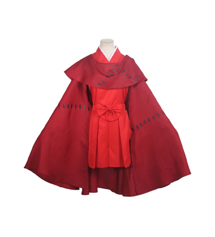 Yashahime Princess Half Demon Monoha Red Set Completo Costumi Cosplay Carnevale