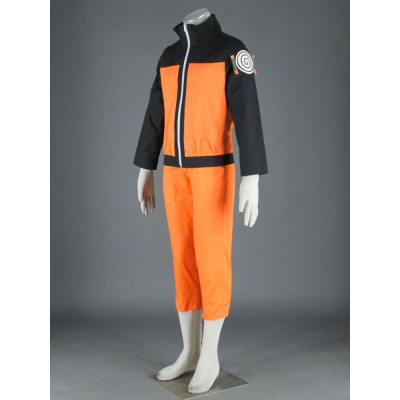 Costume Carnevale Naruto Uzumaki con cappotto e pantaloni Costumi Cosplay Halloween