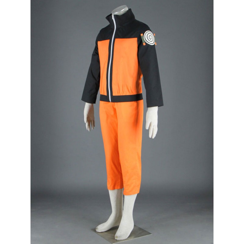 Costume Carnevale Naruto Uzumaki con cappotto e pantaloni Costumi Cosplay Halloween