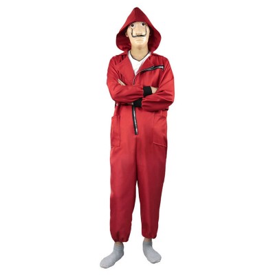 Tuta Denim Cosplay La Casa De Papel con cerniera rossa Dali Carnevale Halloween