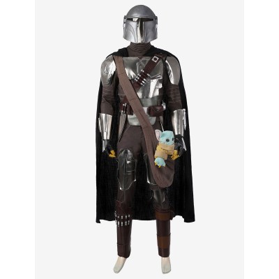 Star Wars Cosplay The Mandalorian Stagione 3 Din Djarin Costumi Cosplay con Grogu Carnevale Halloween