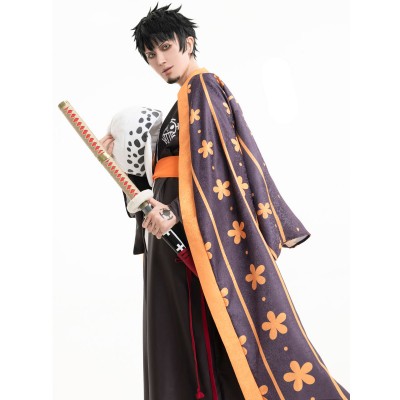 Costumi Cosplay di One Piece Wano Country Trafalgar D. Water Law Kimono