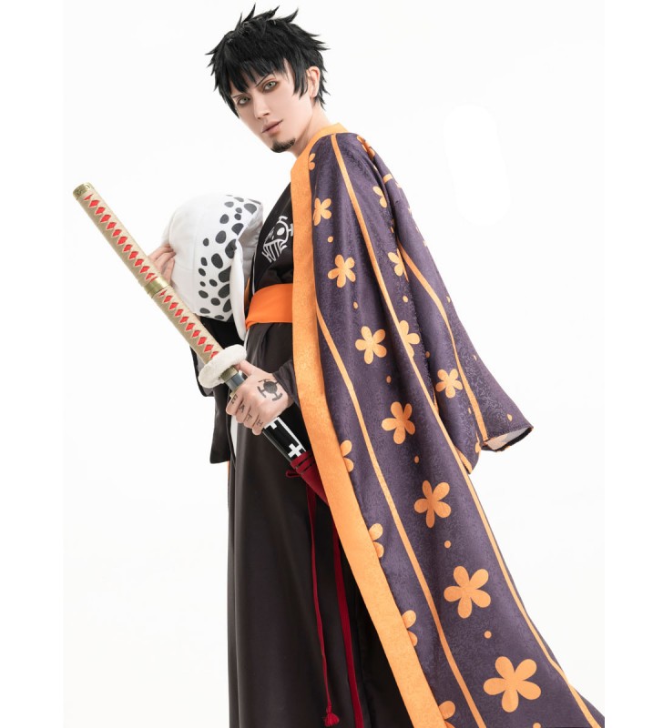 Costumi Cosplay di One Piece Wano Country Trafalgar D. Water Law Kimono