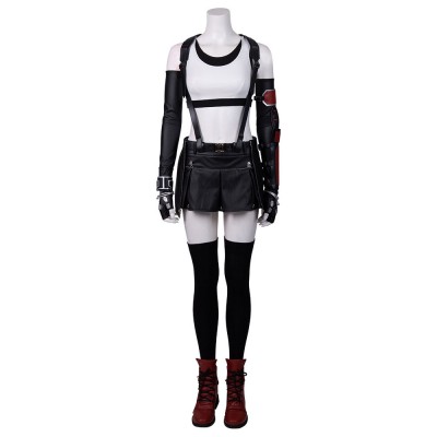 Costumi Cosplay Final Fantasy Tifa Lockhart Cotton Outfit FF 7 Remake Cosplay Set (senza scarpe)