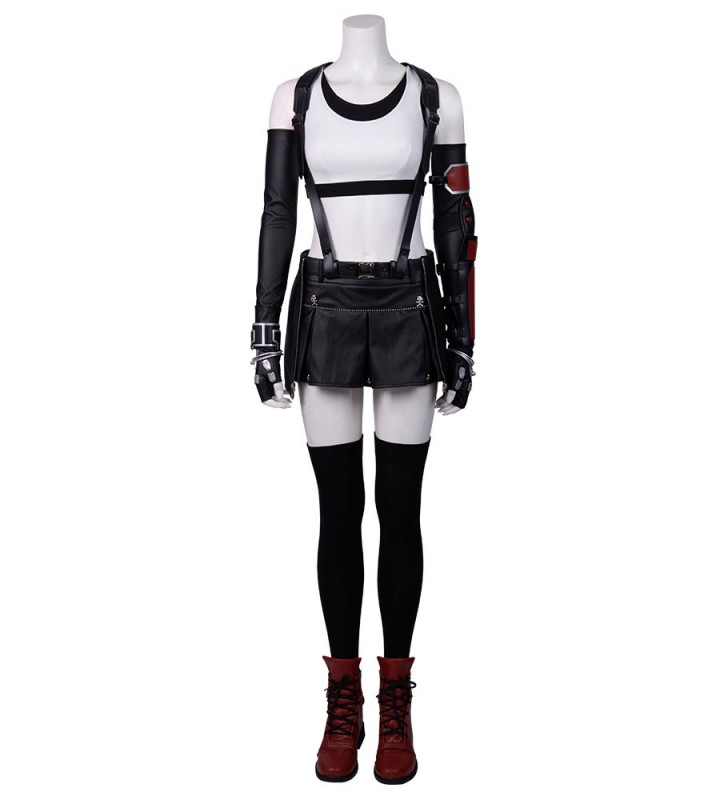 Costumi Cosplay Final Fantasy Tifa Lockhart Cotton Outfit FF 7 Remake Cosplay Set (senza scarpe)