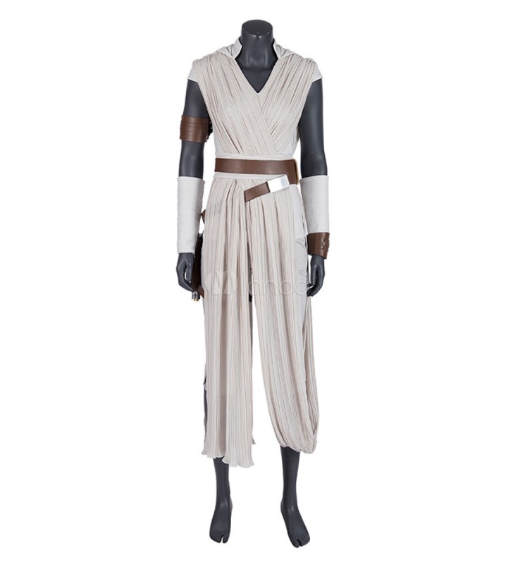Carnevale Costumi di Star Wars Cosplay The Rise Of Skywalker Film Rey Cosplay Outfit Chiffon Halloween