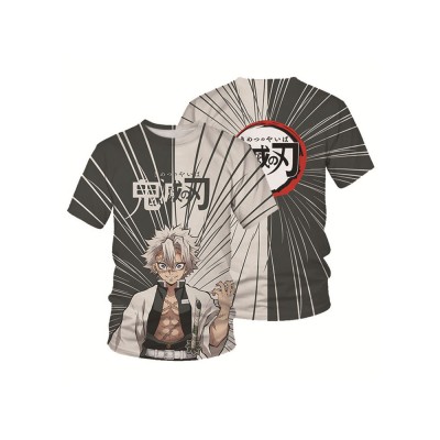 Demon Slayer: Kimetsu no Yaiba Tshirt con personaggi maschili multipli per adulti/bambini Carnevale