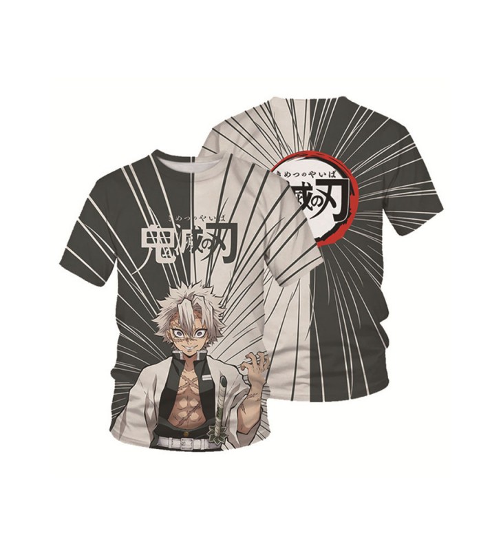 Demon Slayer: Kimetsu no Yaiba Tshirt con personaggi maschili multipli per adulti/bambini Carnevale