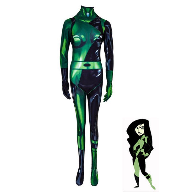 Kim Possible Shego Body Costumi Cosplay Carnevale Halloween