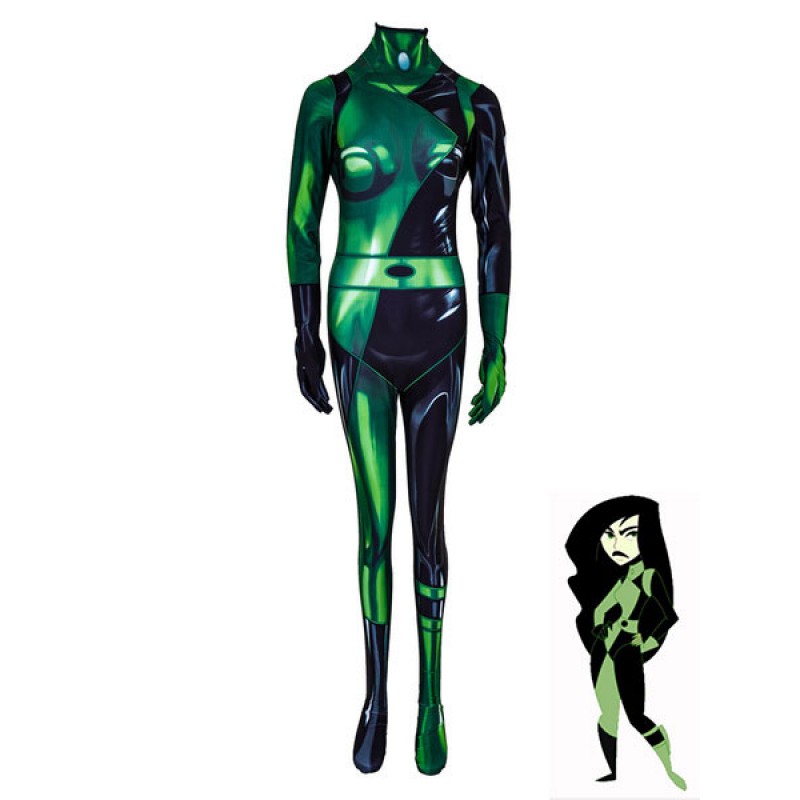 Kim Possible Shego Body Costumi Cosplay Carnevale Halloween