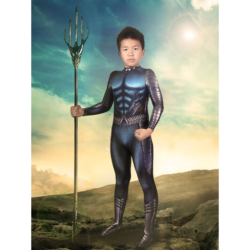 Zentai For Kids Blu Lycra Spandex Uomo Carnevale Halloween
