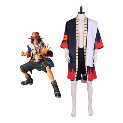 di One Piece Portgas D Ace Alabasta Costumi Cosplay Halloween