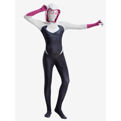 Cosplay di SpiderMan attraverso i costumi cosplay di SpiderVerse Gwen Carnevale Halloween
