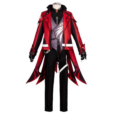 Genshin Impact Diluc Ragnvind Costumi Cosplay Carnevale Halloween